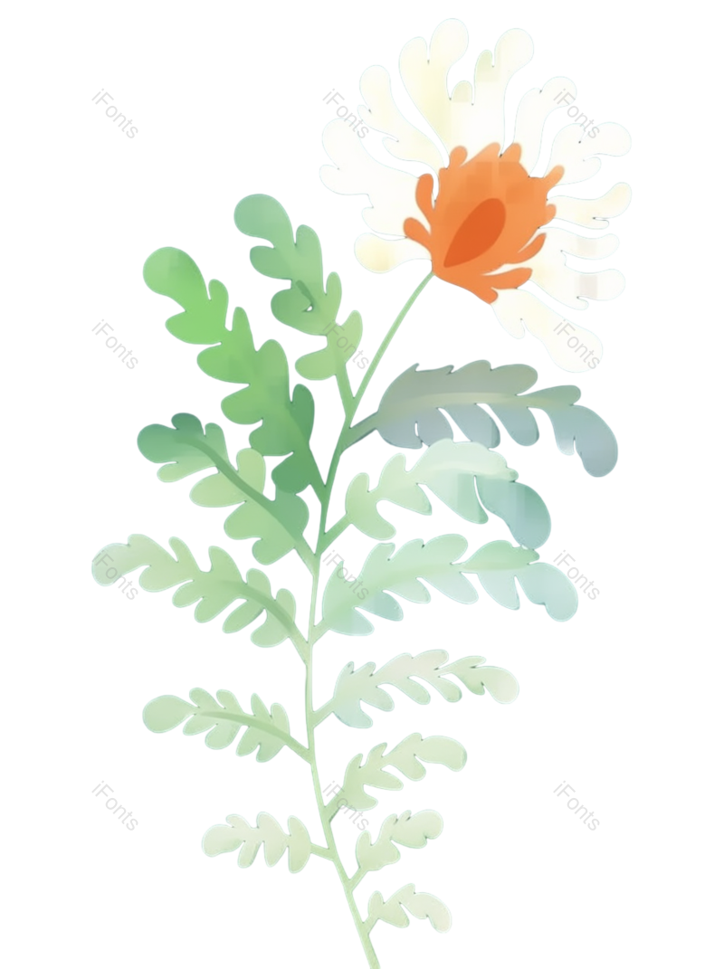 叶子图片,母亲节元素,父亲节PNG,请柬免抠素材